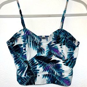 Jungle Palm Cropped Tank